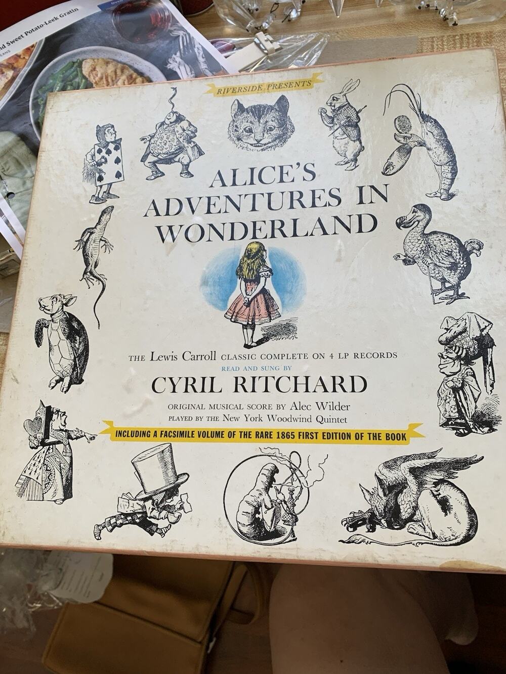 Mid-Century Alice's Adventures in Wonderland 4 LP Set and Book Reproduction!
